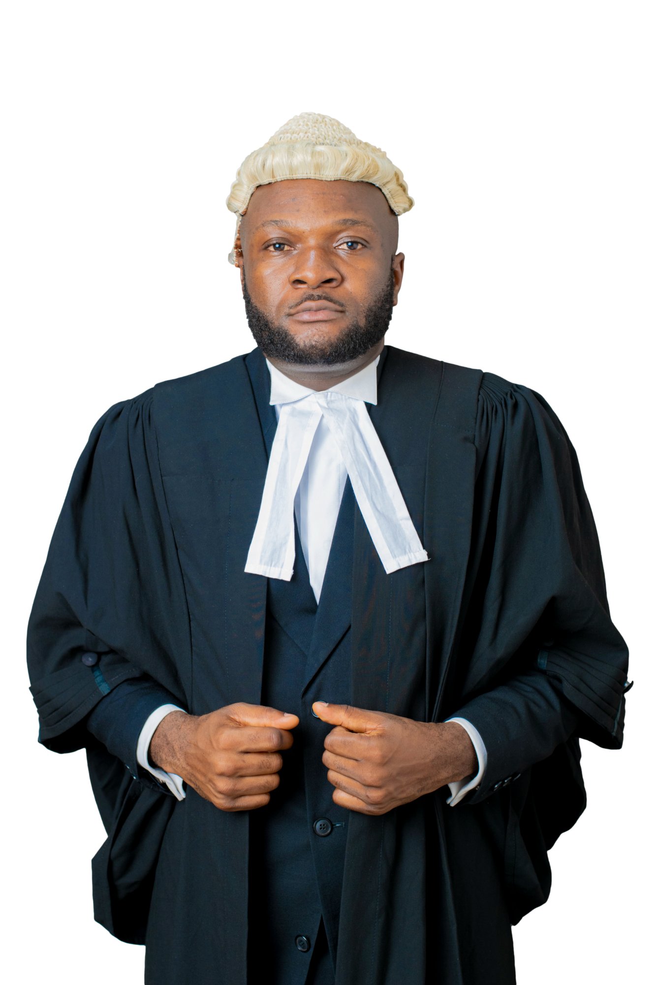 Barrister Anyang Lewis Forchenallah in court robes